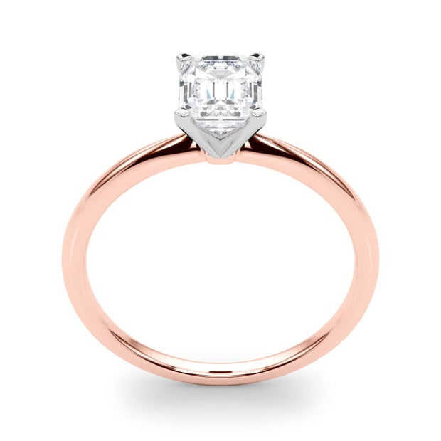 Rylos 14K White/Rose/Yellow Gold Solitaire Set Solitaire Set Engagement Ring | Emerald Cut | Certified Lab Grown Diamond Ring | VS-SI Quality | Available in Size 5-10