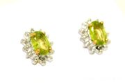 RYLOS Earrings For Women 14K Yellow Gold - August Birthstone Earrings Peridot 6X4MM Color Stone Gemstone Jewelry For Women Gold Earrings