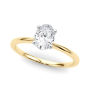 Rylos 14K White/Rose/Yellow Gold Solitaire Set Solitaire Set Engagement Ring | Oval Cut | Certified Lab Grown Diamond Ring | VS-SI Quality | Available in Size 5-10