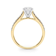 Rylos 14K White/Rose/Yellow Gold Engagement Ring Prong Set | Round Cut | Certified Lab Grown Diamond Ring | VS-SI Quality | Available in Size 5-10