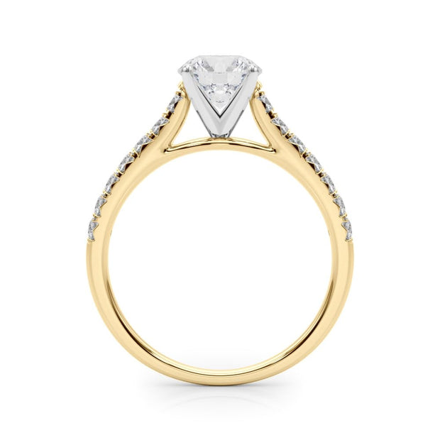 Rylos 14K White/Rose/Yellow Gold Engagement Ring Prong Set | Round Cut | Certified Lab Grown Diamond Ring | VS-SI Quality | Available in Size 5-10