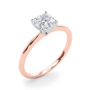 Rylos 14K White/Rose/Yellow Gold Solitaire Set Solitaire Set Engagement Ring | Asscher Cut | Certified Lab Grown Diamond Ring | VS-SI Quality | Available in Size 5-10