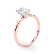 Rylos 14K White/Rose/Yellow Gold Solitaire Set Solitaire Set Engagement Ring | Emerald Cut | Certified Lab Grown Diamond Ring | VS-SI Quality | Available in Size 5-10