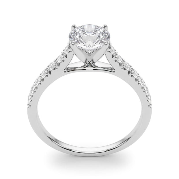 Rylos 14K White/Rose/Yellow Gold Engagement Ring Prong Set | Round Cut | Certified Lab Grown Diamond Ring | VS-SI Quality | Available in Size 5-10