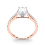 Rylos 14K White/Rose/Yellow Gold Prong Set Prong Set Engagement Ring | Emerald Cut | Certified Lab Grown Diamond Ring | VS-SI Quality | Available in Size 5-10