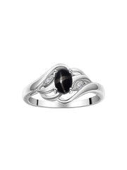 Rylos Ring featuring Classic Style, 6X4MM Birthstone Gemstone, & Diamonds - Elegant Jewelry for Women in Sterling Silver, Sizes 5-10