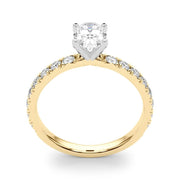 Rylos 14K White/Rose/Yellow Gold Engagement Rings | Oval Cut | Certified Lab Grown Diamond Ring | VS-SI Quality | Available in Size 5-10