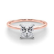 Rylos 14K White/Rose/Yellow Gold Solitaire Set Solitaire Set Engagement Ring | Princess Cut | Certified Lab Grown Diamond Ring | VS-SI Quality | Available in Size 5-10