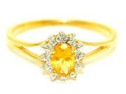 Rylos Rings For Women 14K Yellow Gold - November Birthstone Ring Citrine/Yellow Topaz 6X4MM Color Stone Gemstone Jewelry For Women Gold Ring