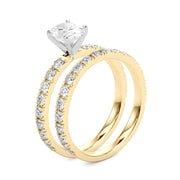 Rylos 14K White/Rose/Yellow Gold Oval Cut Engagement Ring + Wedding Band set | Certified Lab Grown Diamonds | VS-SI Quality | Available in Size 5-10