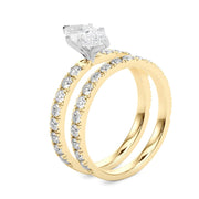 Rylos 14K White/Rose/Yellow Gold Marquise Cut Engagement Ring + Wedding Band set | Certified Lab Grown Diamonds | VS-SI Quality | Available in Size 5-10