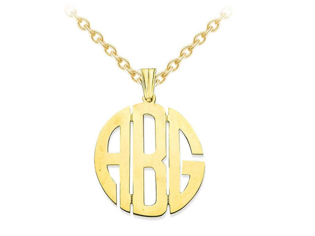 RYLOS Necklaces For Women Gold Necklaces for Women & Men Yellow Gold Plated Silver or Sterling Silver Personalized Monogram Initials Nameplate Necklace 20MM Special Order, Made to Order Necklace