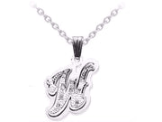 Rylos Necklaces For Women Gold Necklaces for Women & Men White Gold or Yellow Gold Personalized Diamond Double Plate 3D Shadow Initial Necklace Special Order Made to Order 18 inch chain 15x15mm