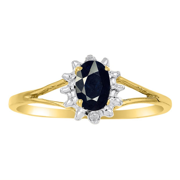 Rylos Rings For Women 14K Yellow Gold - October Birthstone Ring - Onyx 6X4MM Color Stone Gemstone Jewelry For Women Gold Ring