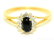 Rylos Rings For Women 14K Yellow Gold - October Birthstone Ring - Onyx 6X4MM Color Stone Gemstone Jewelry For Women Gold Ring