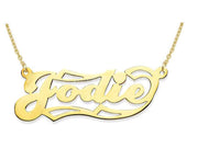 Rylos Necklaces For Women Gold Necklaces for Women & Men 14K White Gold or Yellow Gold Personalized High Polished Shiny Nameplate Necklace Special Order, Made to Order Necklace