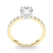 Rylos 14K White/Rose/Yellow Gold Engagement Rings | Round Cut | Certified Lab Grown Diamond Ring | VS-SI Quality | Available in Size 5-10