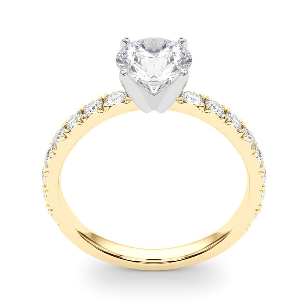 Rylos 14K White/Rose/Yellow Gold Engagement Rings | Round Cut | Certified Lab Grown Diamond Ring | VS-SI Quality | Available in Size 5-10