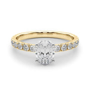 Rylos 14K White/Rose/Yellow Gold Engagement Rings | Oval Cut | Certified Lab Grown Diamond Ring | VS-SI Quality | Available in Size 5-10