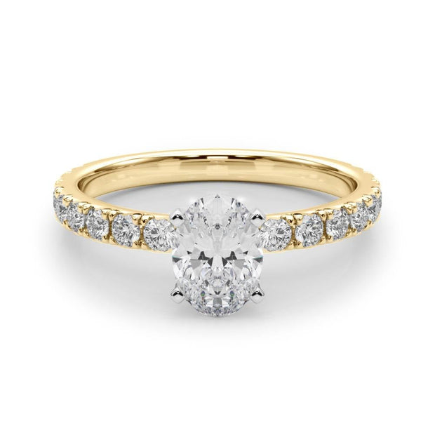 Rylos 14K White/Rose/Yellow Gold Engagement Rings | Oval Cut | Certified Lab Grown Diamond Ring | VS-SI Quality | Available in Size 5-10