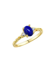 Rylos Timeless 14K Yellow Gold Birthstone Ring - 7X5MM Oval Gemstone & Sparkling Diamonds - Women's Jewelry, Sizes 5-10