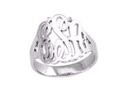 Rylos Rings For Women Jewelry For Women & Men 14K White Gold or Yellow Gold Monogram Personalized Initial Ring - Name Ring 16mm Special Order, Made to Order Ring