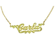 Rylos Necklaces For Women Gold Necklaces for Women & Men Sterling Silver or Yellow Gold Plated Silver Personalized 9MM Nameplate Necklace Diamond Cut Special Order, Made to Order W/ 18 inch chain