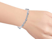 Rylos Bracelets for Women 925 Sterling Silver Infinity Tennis Bracelet Gemstone & Diamonds Adjustable to Fit 7"-8" Wrist, 9 Gorgeous 6X4MM Jewelry for Women Friendship Bracelets