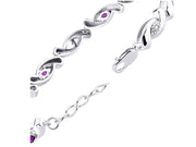 Rylos Bracelets for Women 925 Silver infinity Twist Tennis Bracelet Gemstone & Diamonds Adjustable to Fit 7"-8" Wrist, 6 Gorgeous 4X3MM Jewelry for Women Friendship Bracelets