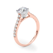 Rylos 14K White/Rose/Yellow Gold Engagement Ring Prong Set | Round Cut | Certified Lab Grown Diamond Ring | VS-SI Quality | Available in Size 5-10