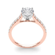 Rylos 14K White/Rose/Yellow Gold Engagement Ring Prong Set | Round Cut | Certified Lab Grown Diamond Ring | VS-SI Quality | Available in Size 5-10