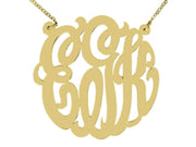 Rylos Necklaces For Women Gold Necklaces for Women & Men 925 Yellow Gold Plated Silver or Sterling Silver Monogram Necklace Personalized 50mm Special Order, Made to Order Super Large Necklace