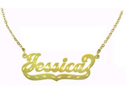 Rylos Necklaces For Women Gold Necklaces for Women & Men Yellow Gold Plated Silver or Sterling Silver Personalized 14MM Nameplate Necklace Diamond Cut Special Order, Made to Order 18 inch chain