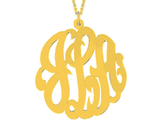 Rylos Necklaces For Women Gold Necklaces for Women & Men 14K White Gold or Yellow Gold Monogram Necklace Personalized 45mm Special Order, Made to Order Super Large Necklace