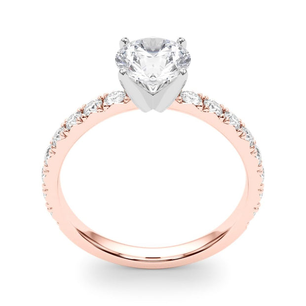 Rylos 14K White/Rose/Yellow Gold Engagement Rings | Round Cut | Certified Lab Grown Diamond Ring | VS-SI Quality | Available in Size 5-10