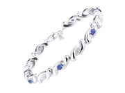 Rylos Bracelets for Women 925 Silver infinity Twist Tennis Bracelet Gemstone & Diamonds Adjustable to Fit 7"-8" Wrist, 6 Gorgeous 4X3MM Jewelry for Women Friendship Bracelets