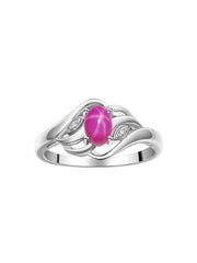 Rylos Ring featuring Classic Style, 6X4MM Birthstone Gemstone, & Diamonds - Elegant Jewelry for Women in Sterling Silver, Sizes 5-10