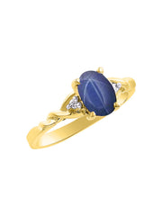 Rylos Timeless 14K Yellow Gold Birthstone Ring - 7X5MM Oval Gemstone & Sparkling Diamonds - Women's Jewelry, Sizes 5-10