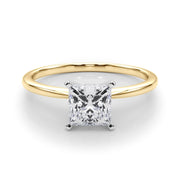 Rylos 14K White/Rose/Yellow Gold Solitaire Set Solitaire Set Engagement Ring | Princess Cut | Certified Lab Grown Diamond Ring | VS-SI Quality | Available in Size 5-10