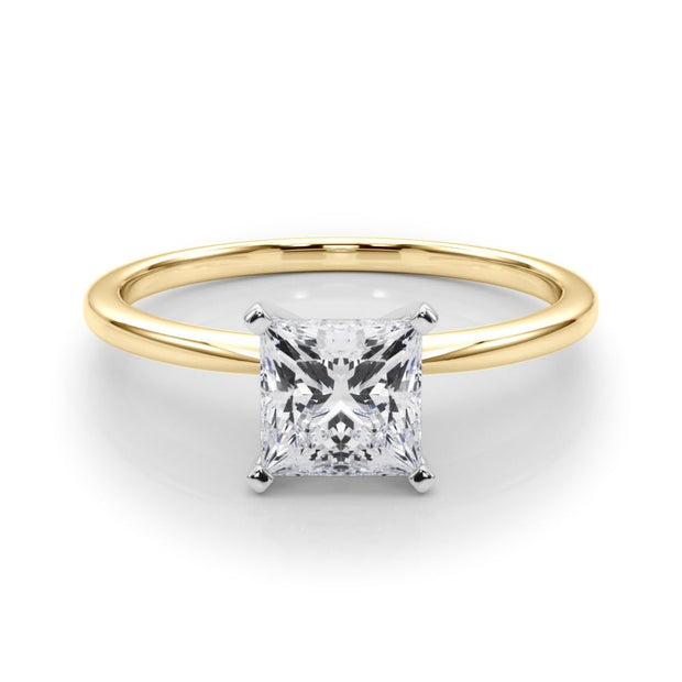 Rylos 14K White/Rose/Yellow Gold Solitaire Set Solitaire Set Engagement Ring | Princess Cut | Certified Lab Grown Diamond Ring | VS-SI Quality | Available in Size 5-10