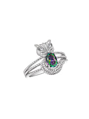 Rylos CAT Ring: 7X5MM Oval Gemstone & Diamonds - Sterling Silver Birthstone Jewelry for Women - Sizes 5-13 Available.