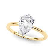 Rylos 14K White/Rose/Yellow Gold Solitaire Set Solitaire Set Engagement Ring | Pear Cut | Certified Lab Grown Diamond Ring | VS-SI Quality | Available in Size 5-10