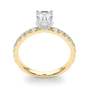 Rylos 14K White/Rose/Yellow Gold Engagement Rings | Emerald Cut | Certified Lab Grown Diamond Ring | VS-SI Quality | Available in Size 5-10