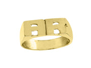 Rylos Rings For Women Jewelry For Women & Men 14K Yellow Gold or White Gold Personalized Initial Ring - Name Ring Unisex Block Style 6mm Special Order, Made to Order Ring