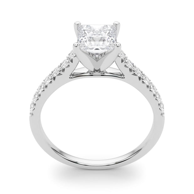 Rylos 14K White/Rose/Yellow Gold Prong Set Prong Set Engagement Ring | Princess Cut | Certified Lab Grown Diamond Ring | VS-SI Quality | Available in Size 5-10