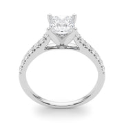 Rylos 14K White/Rose/Yellow Gold Prong Set Prong Set Engagement Ring | Princess Cut | Certified Lab Grown Diamond Ring | VS-SI Quality | Available in Size 5-10