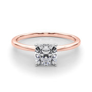 Rylos 14K White/Rose/Yellow Gold Solitaire Set Solitaire Set Engagement Ring | Cushion Cut | Certified Lab Grown Diamond Ring | VS-SI Quality | Available in Size 5-10