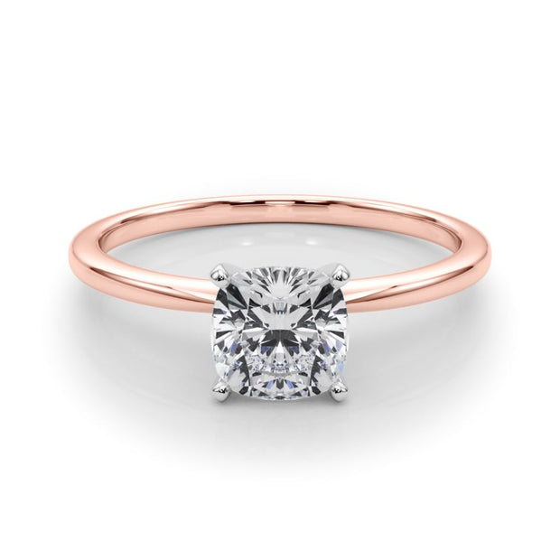 Rylos 14K White/Rose/Yellow Gold Solitaire Set Solitaire Set Engagement Ring | Cushion Cut | Certified Lab Grown Diamond Ring | VS-SI Quality | Available in Size 5-10