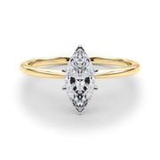 Rylos 14K White/Rose/Yellow Gold Solitaire Set Solitaire Set Engagement Ring | Marquise Cut | Certified Lab Grown Diamond Ring | VS-SI Quality | Available in Size 5-10