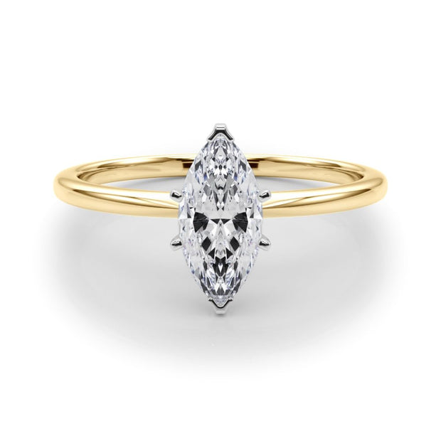 Rylos 14K White/Rose/Yellow Gold Solitaire Set Solitaire Set Engagement Ring | Marquise Cut | Certified Lab Grown Diamond Ring | VS-SI Quality | Available in Size 5-10